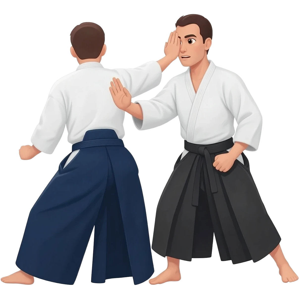 Aikidokas en action emoji