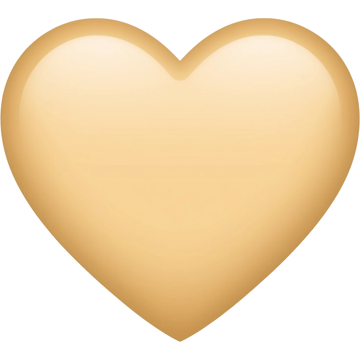Beige heart emoji emoji