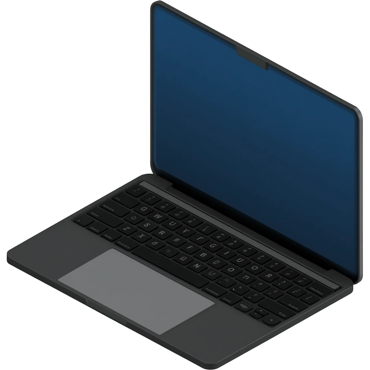 isometric black macbook emoji