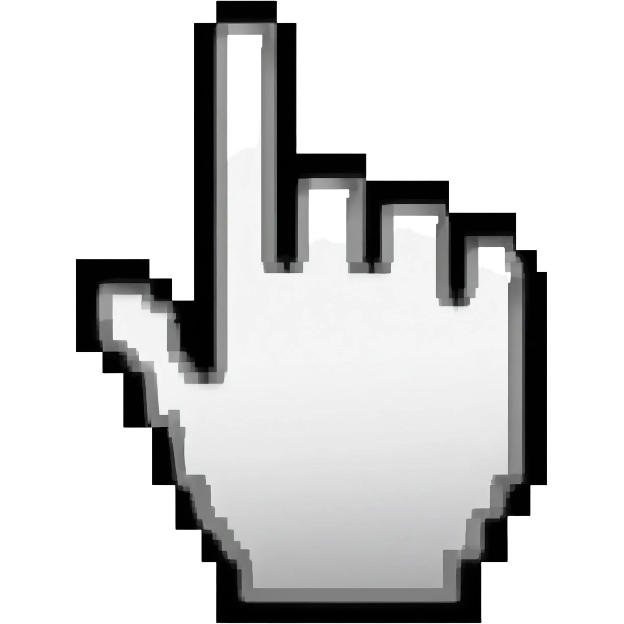 hand cursor black and white emoji