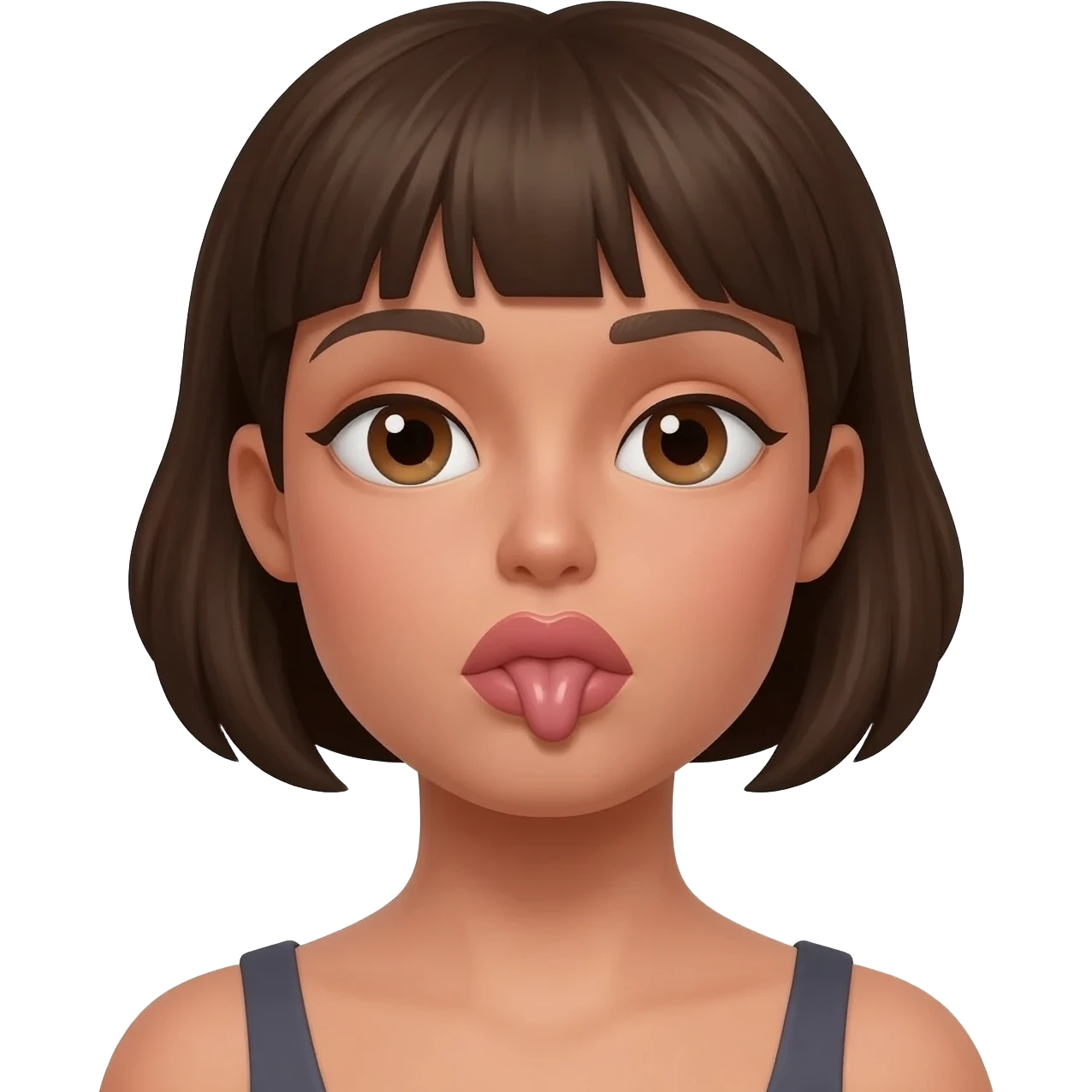 Woman giving blowjob emoji
