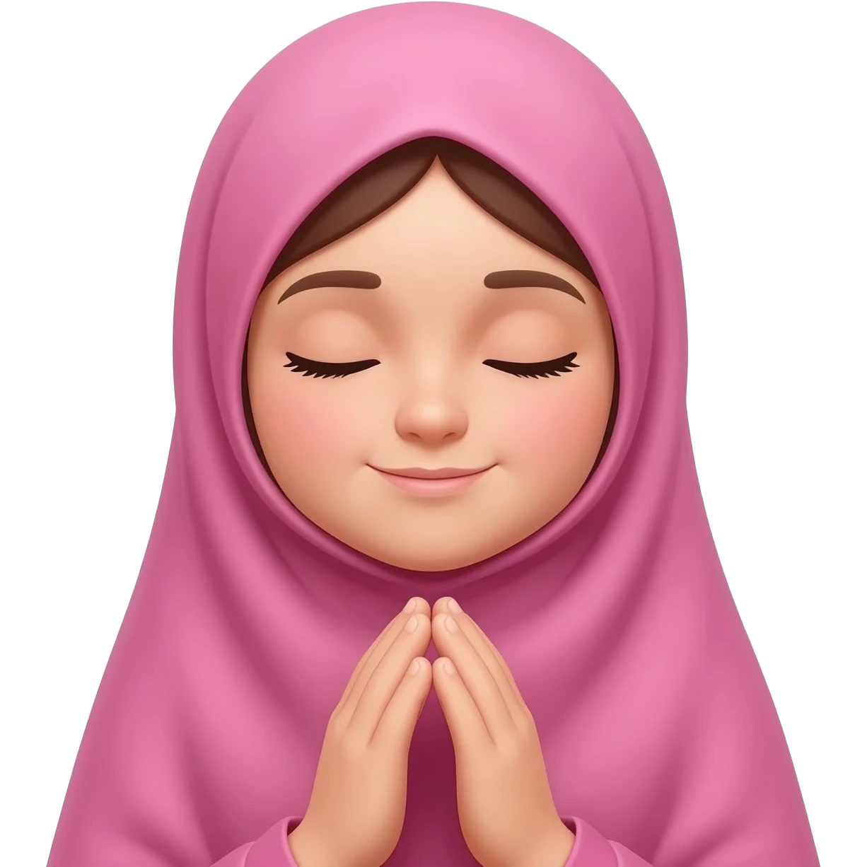 hijab pink girl praying emoji