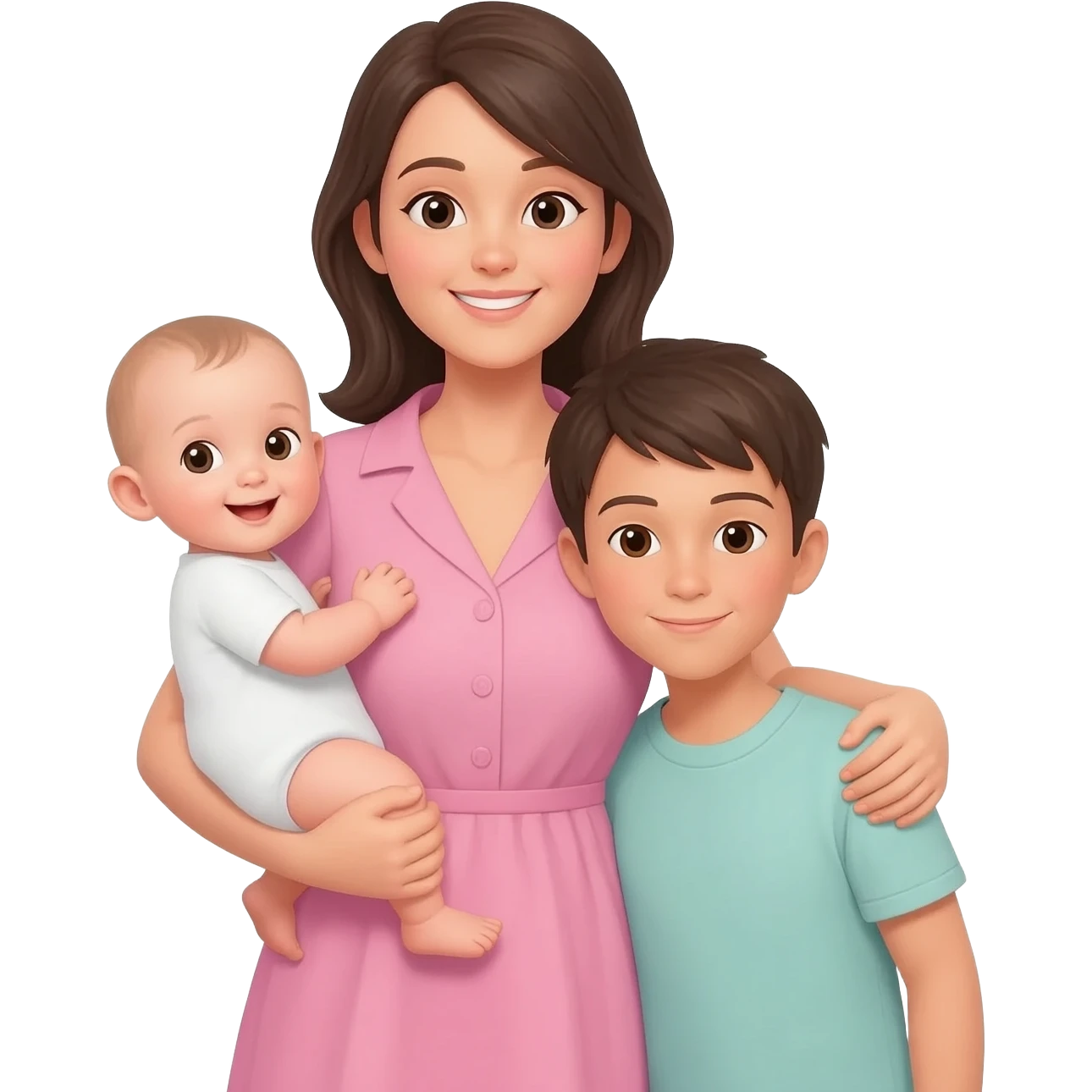 Madre un bebé y hijo emoji