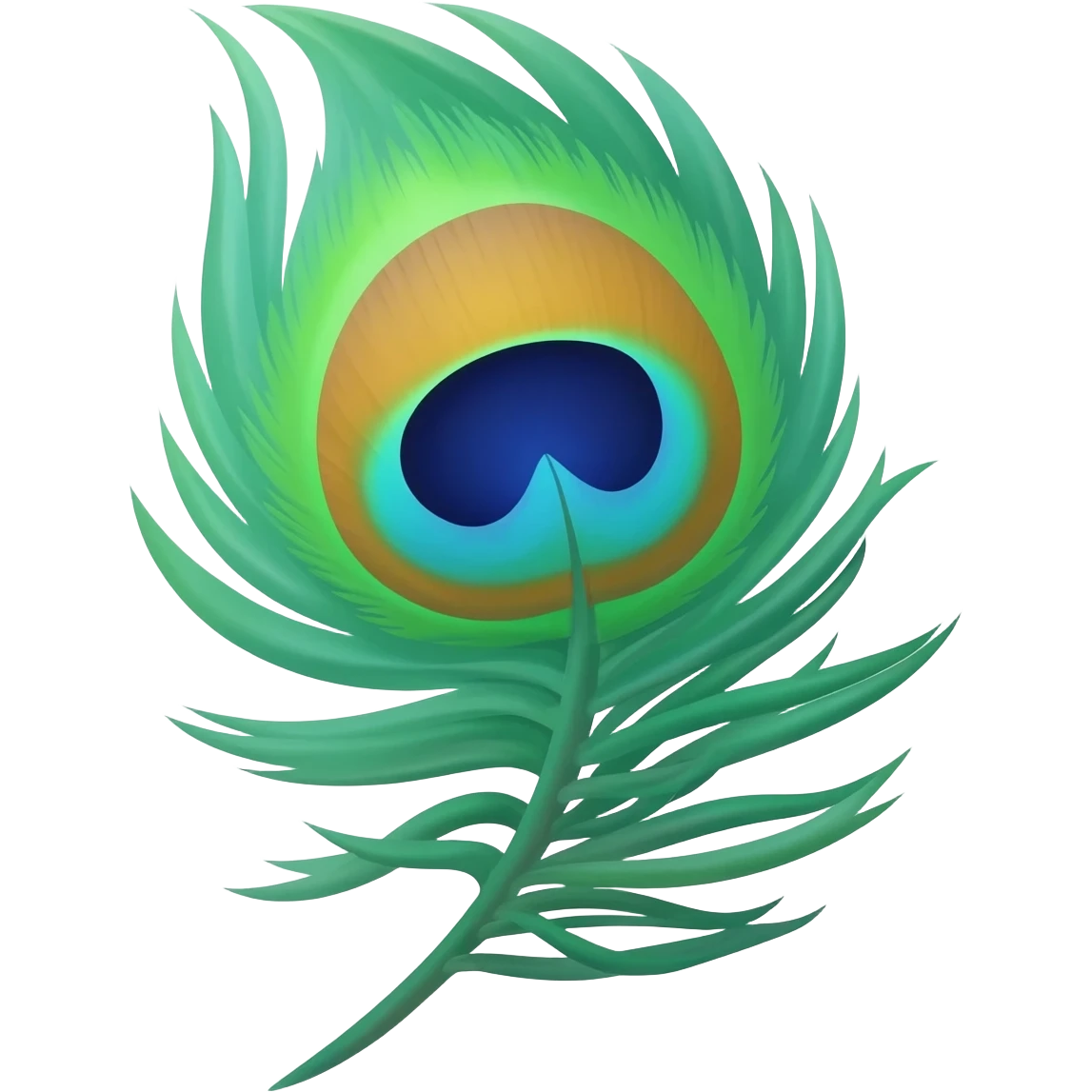 Peacock feather emoji