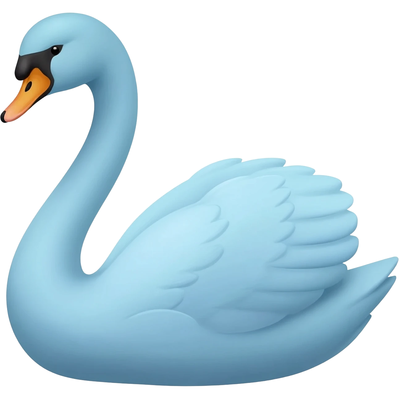 Cisne azul claro emoji