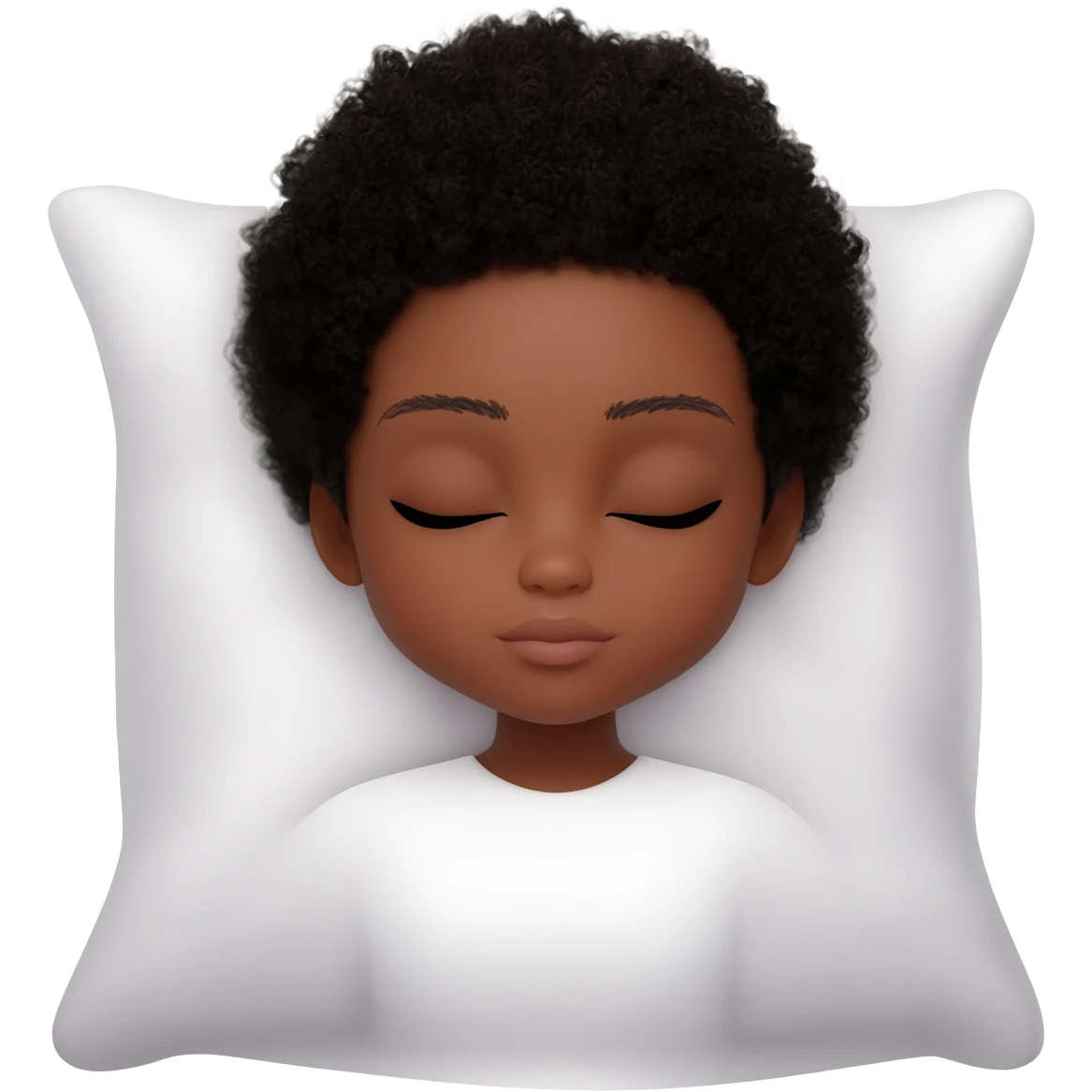 Gonemili Grace qui dort sur oreiller emoji
