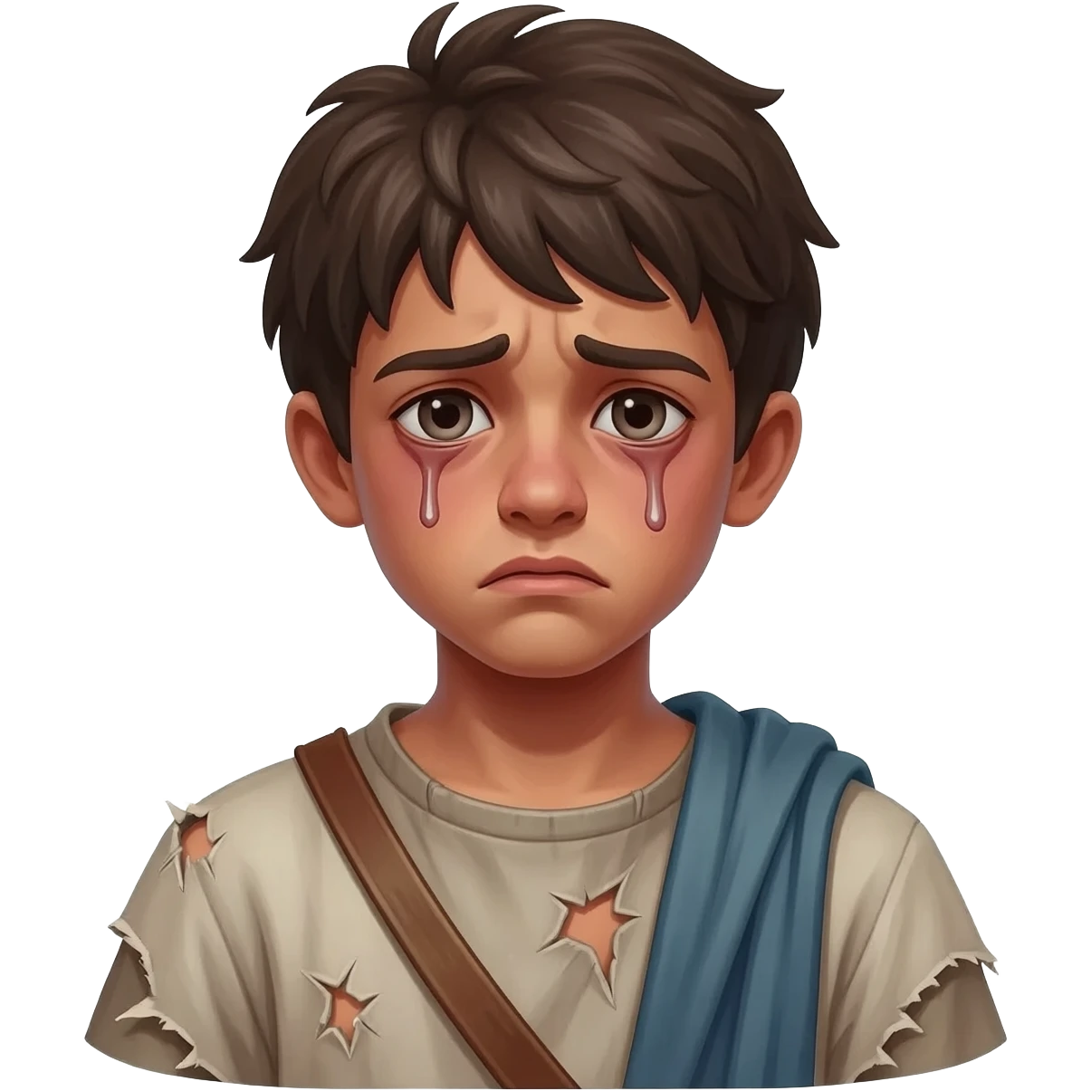 парень грустный бендый в рваной одежде растроенный и одиной  ,  времена древнего иерусалима emoji