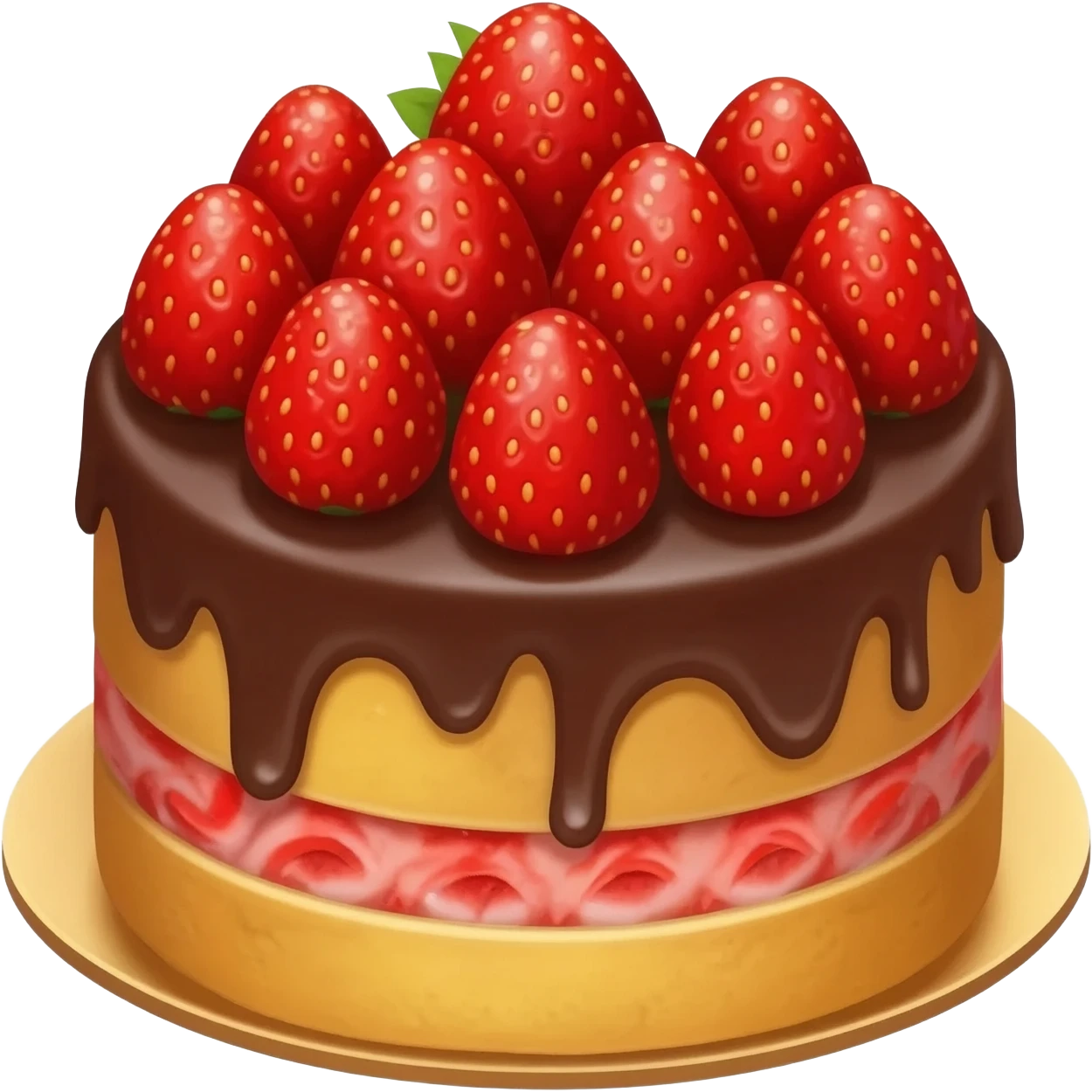 strawberry chocolate swirl cake emoji