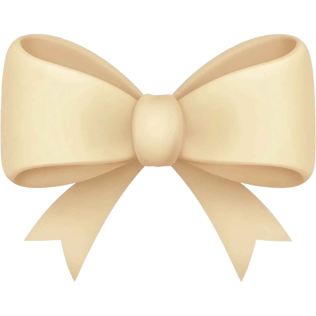 Creme or beige colored fabcy bow emojis emoji