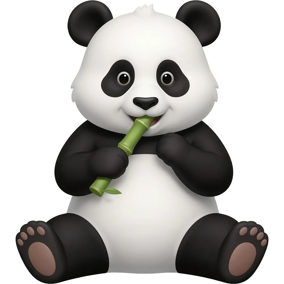 panda eating a bamboo emoji