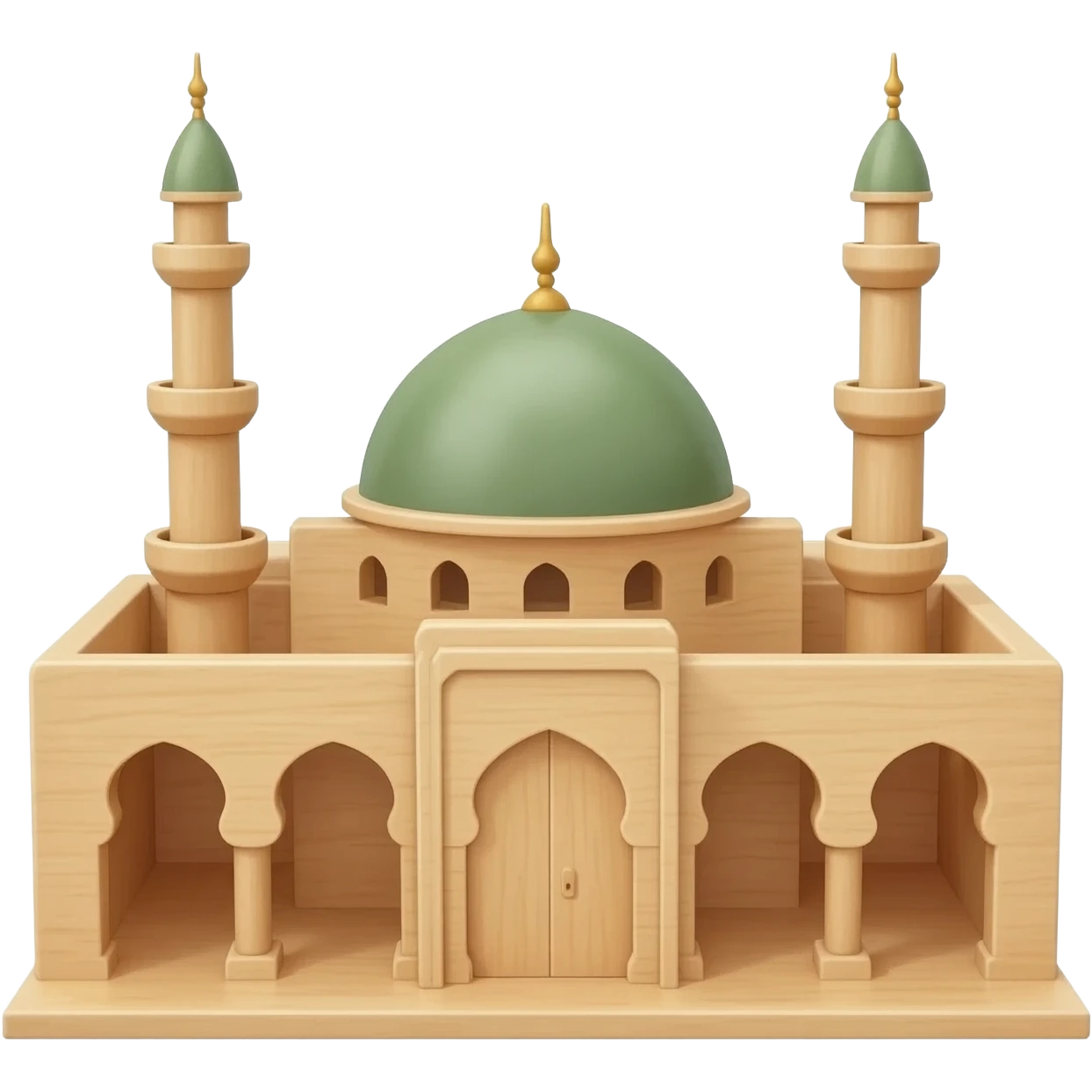 light wooden toy mosque flatpack emoji