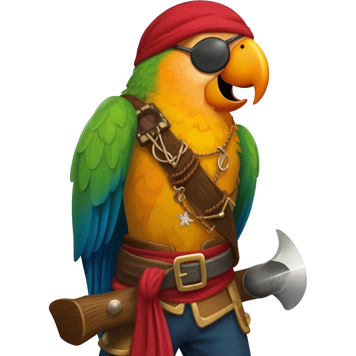 pirate and parrot emoji