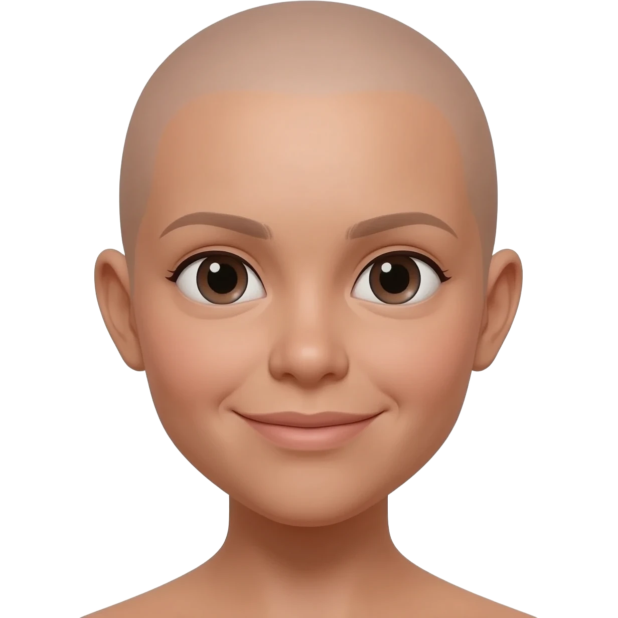 ana testa grande careca sem cabelo emoji