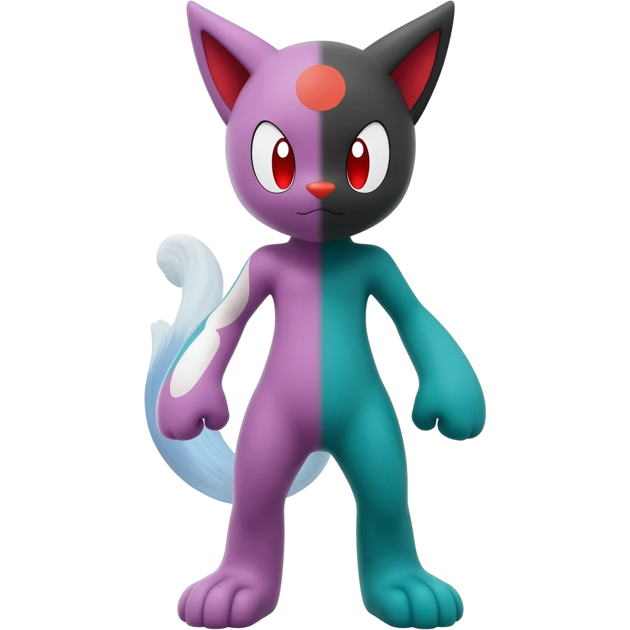 Umbreon-Sylveon-hybrid-animal-Fakémon-Pokémon-fusion emoji