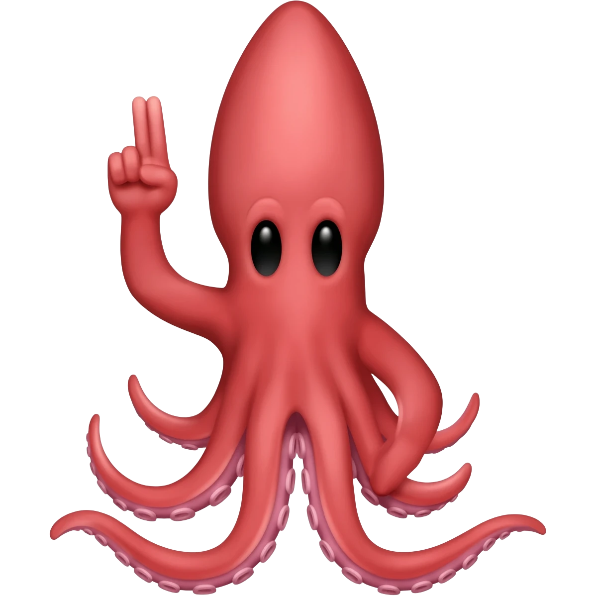 Squid doing '🖖" emoji