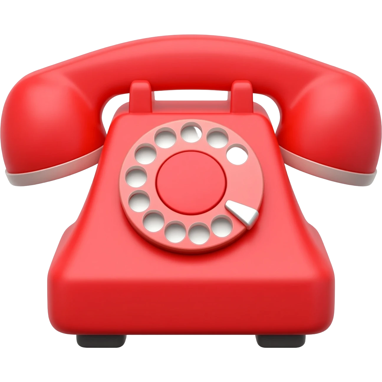 3d icon render red telephone emoji