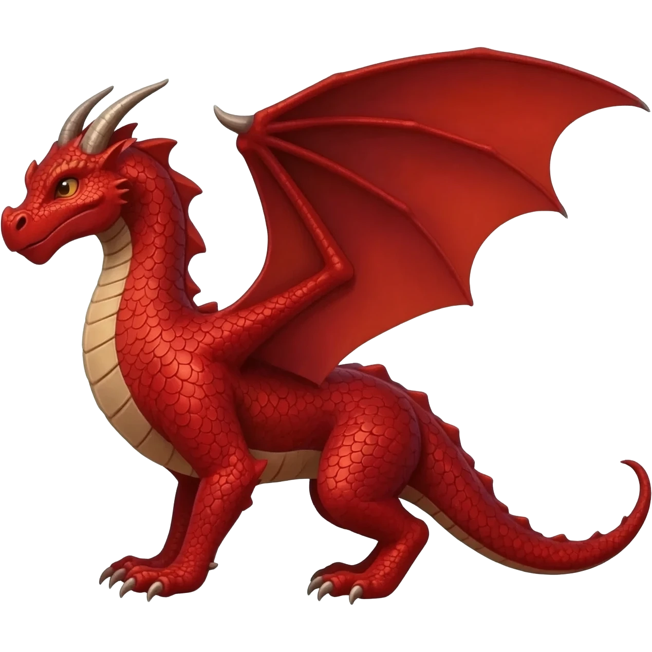 Dragón rojo con alas emoji