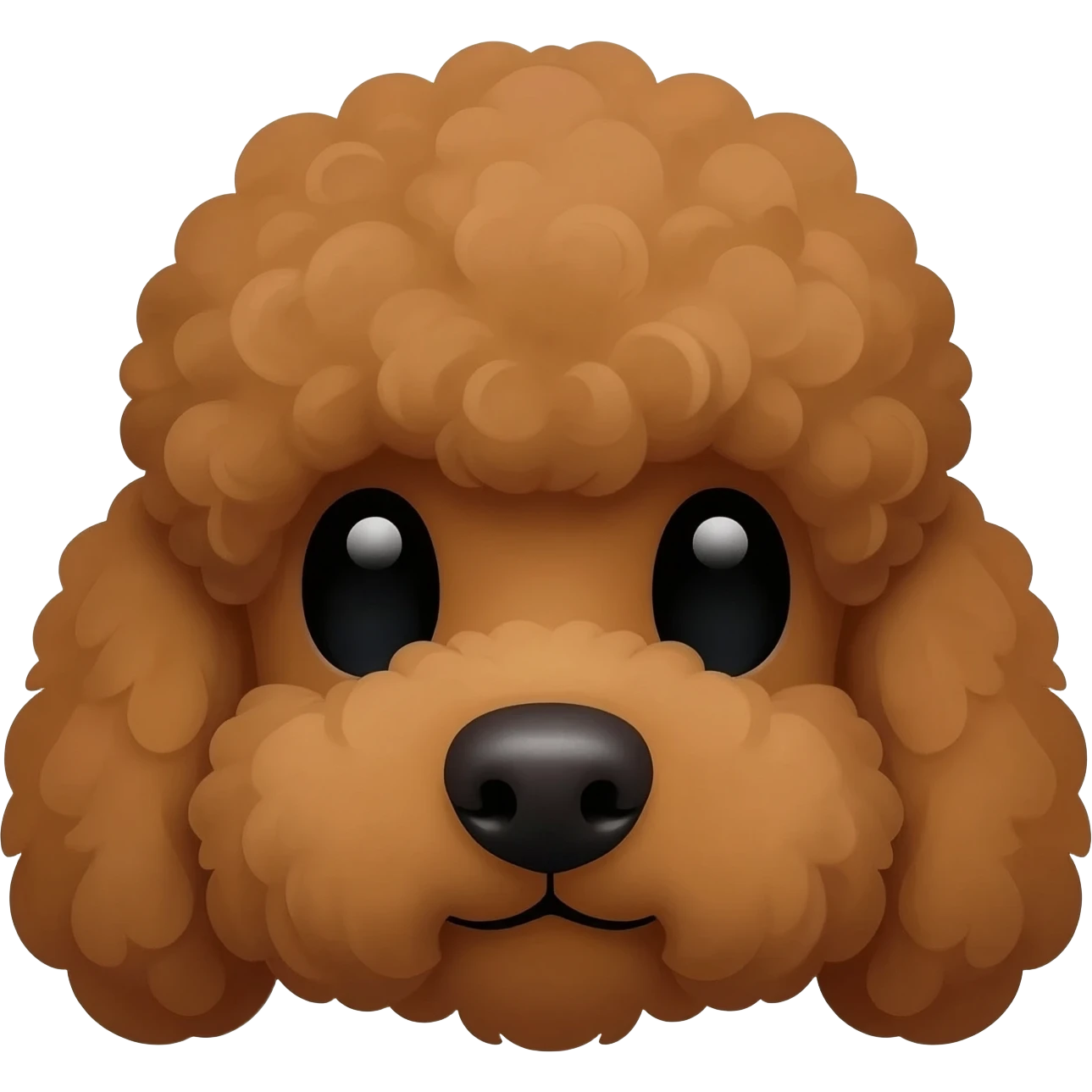 barboncino toy marrone solo muso emoji