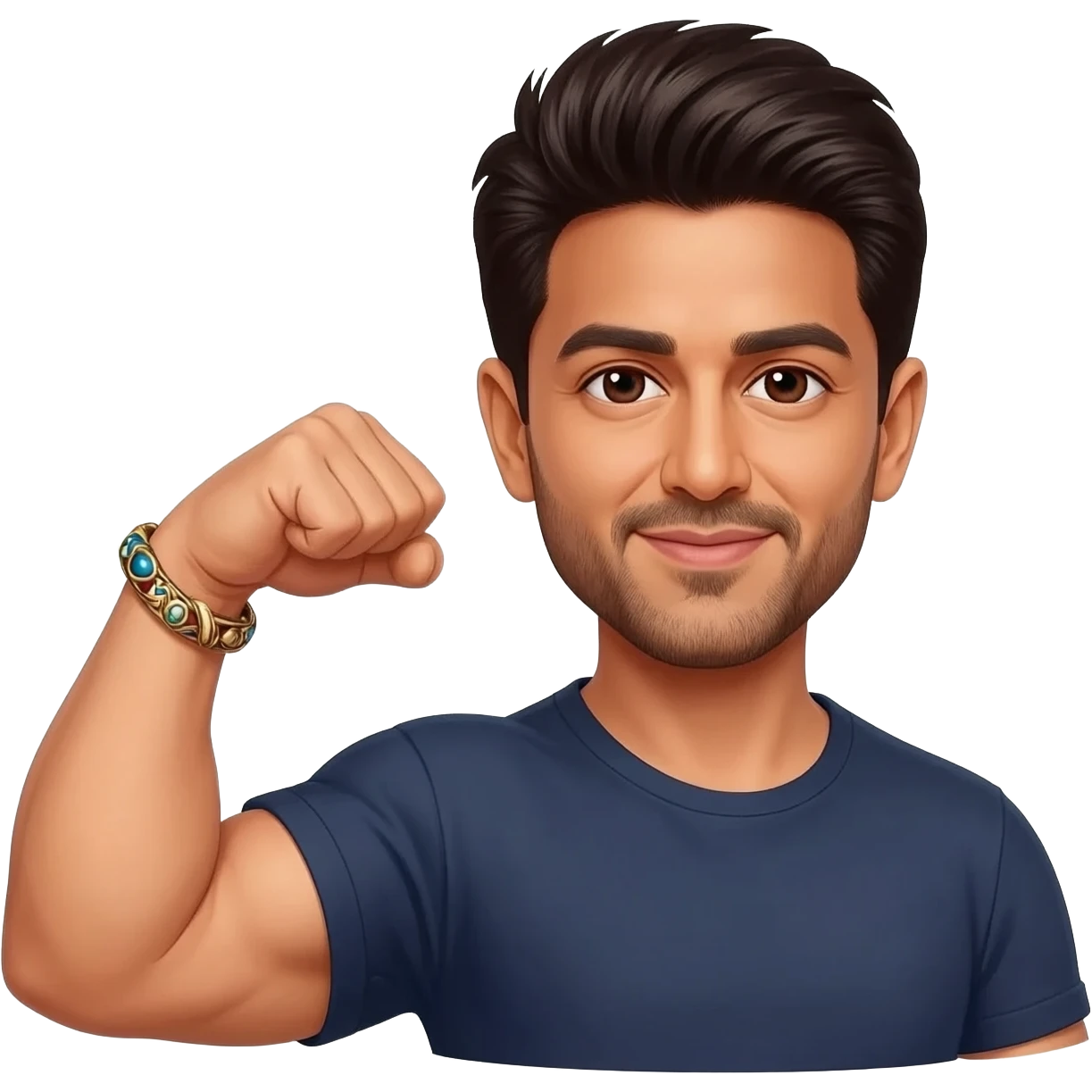 Salman khan flexing his bicep wearing his signature bracelet emoji