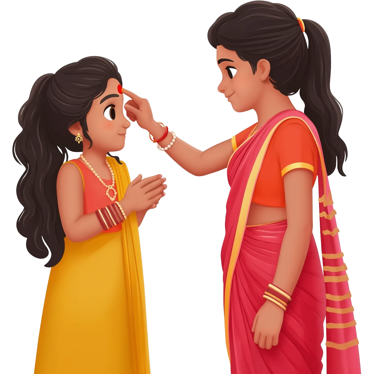 Bhaidooj behen apne bhai ko tika krte hue emoji