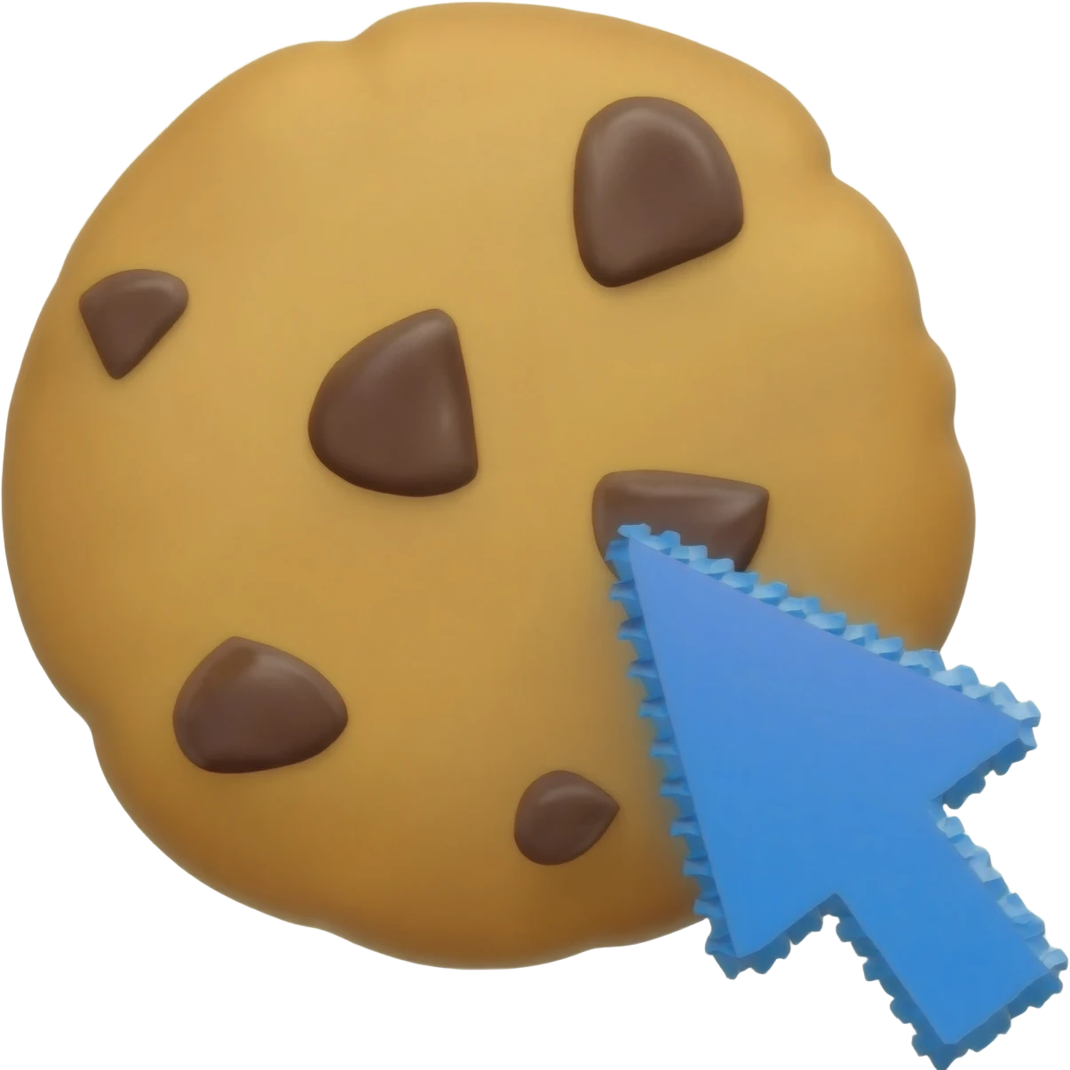 cookie with mouse cursor on bottom right emoji