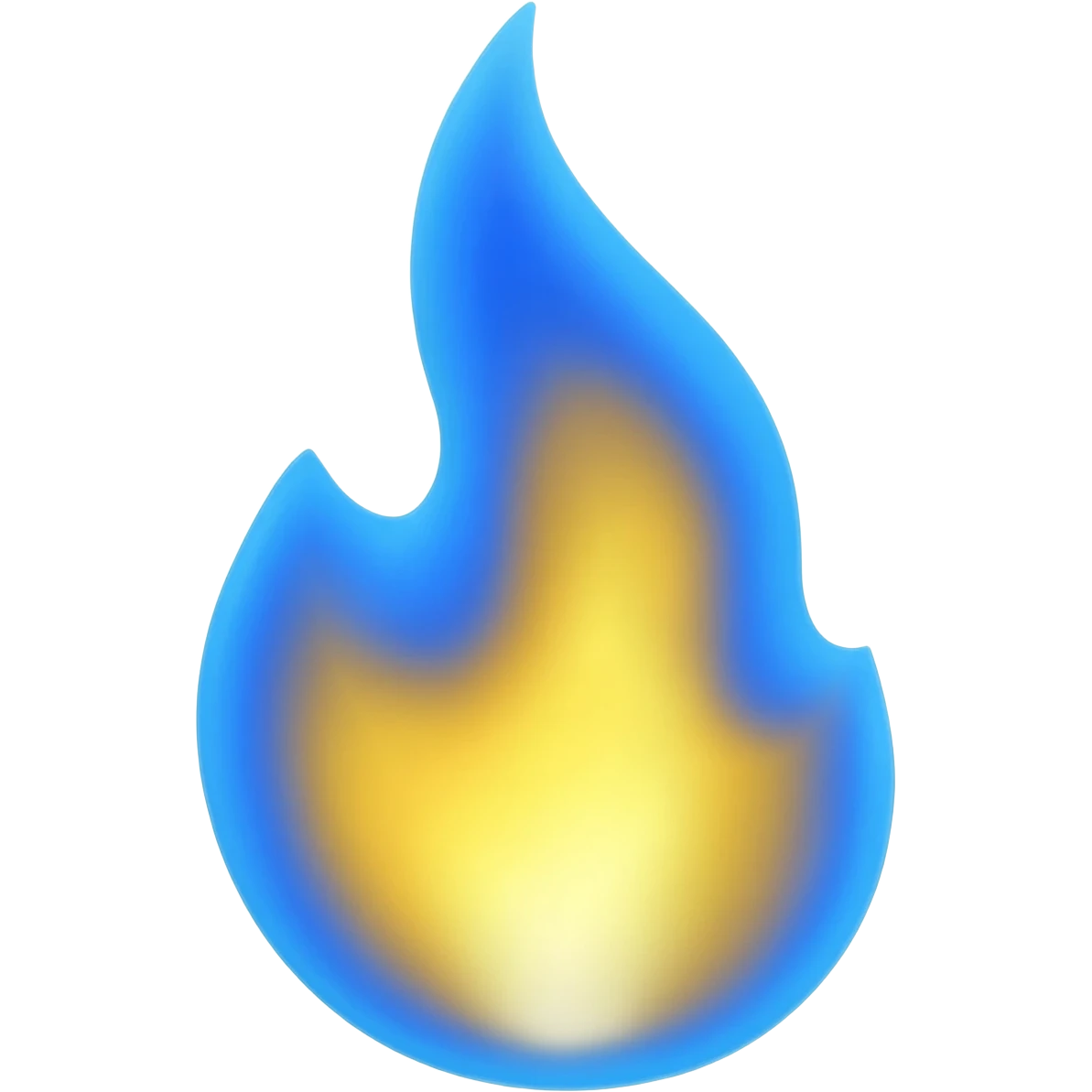 blue and yellow fire emoji emoji