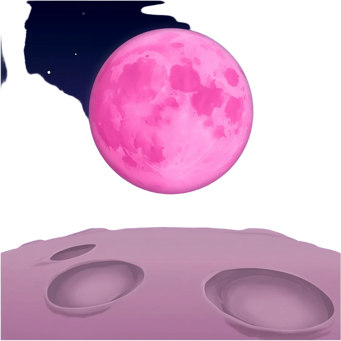 Moon pink emoji