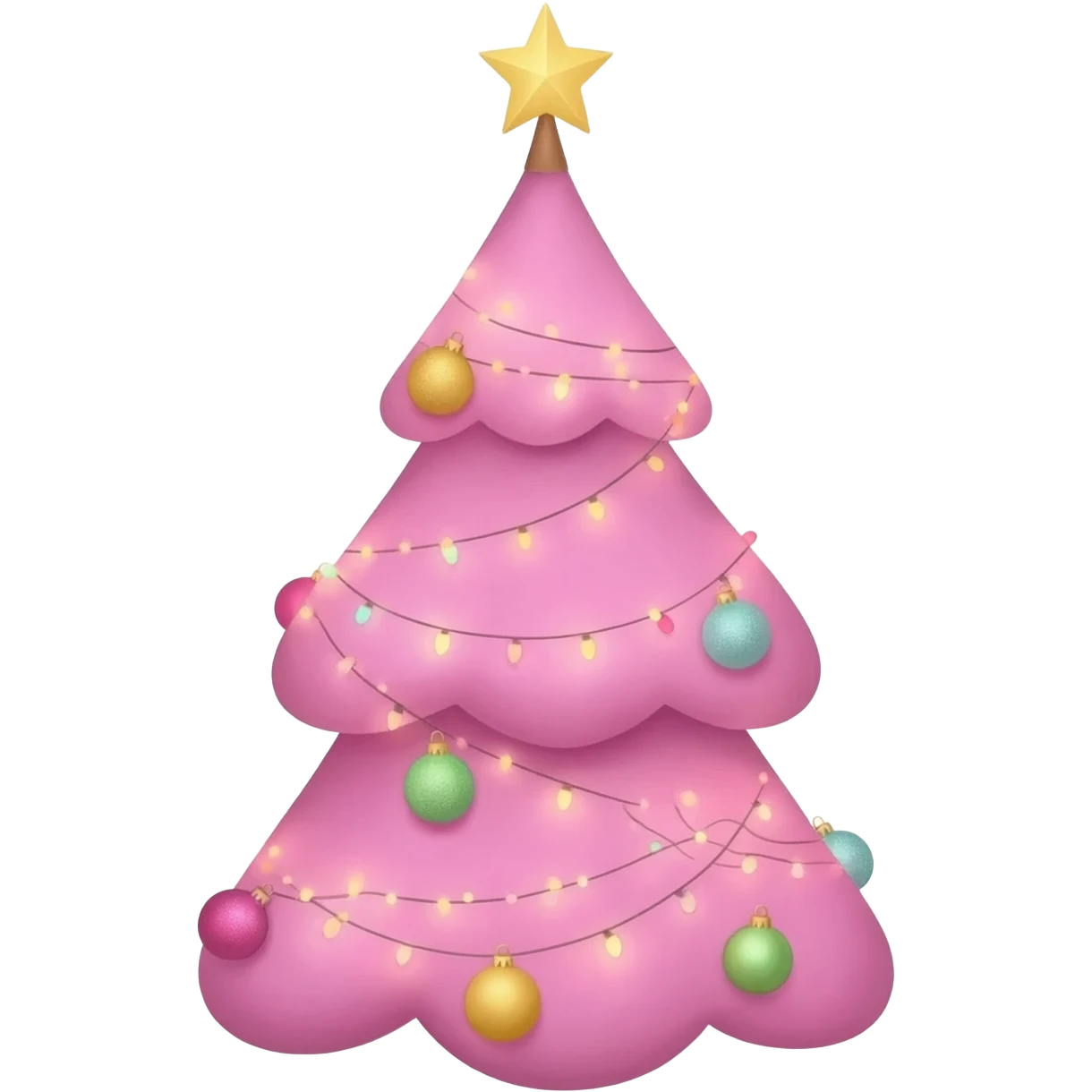 Pink Christmas emoji