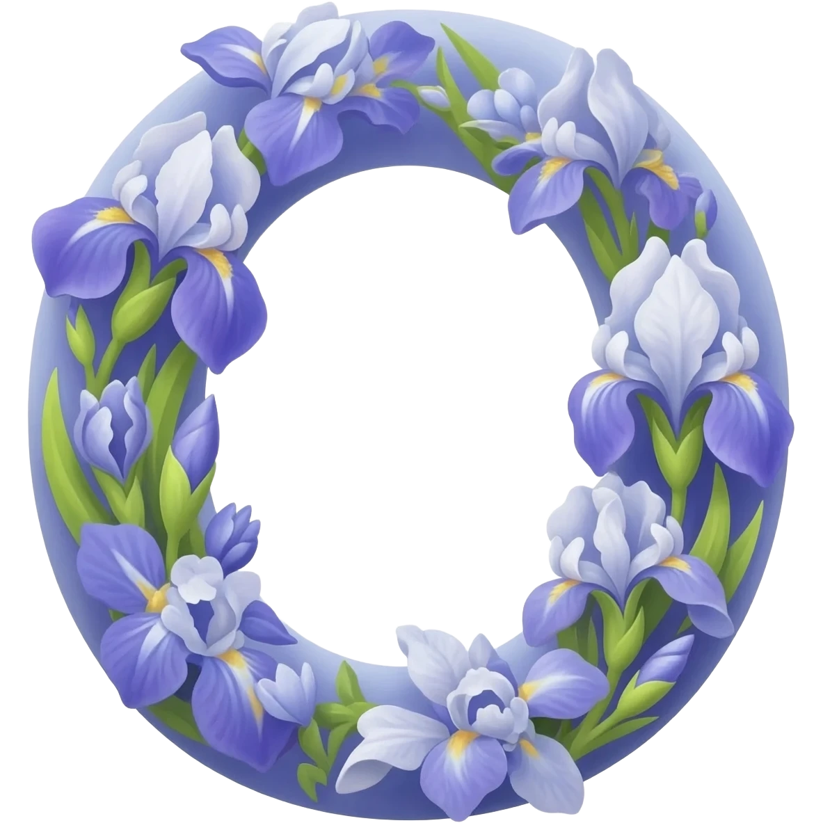 БУКВА O С ИРИСАМИ emoji