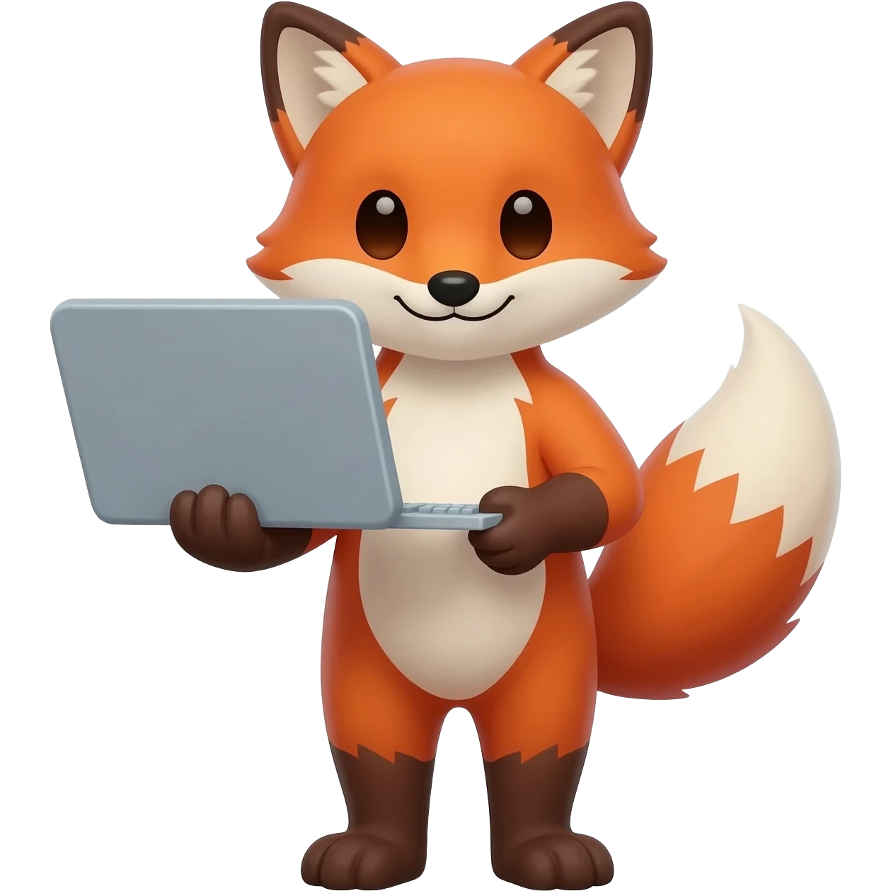 Ein Fuchs, der am Computer programmiert emoji