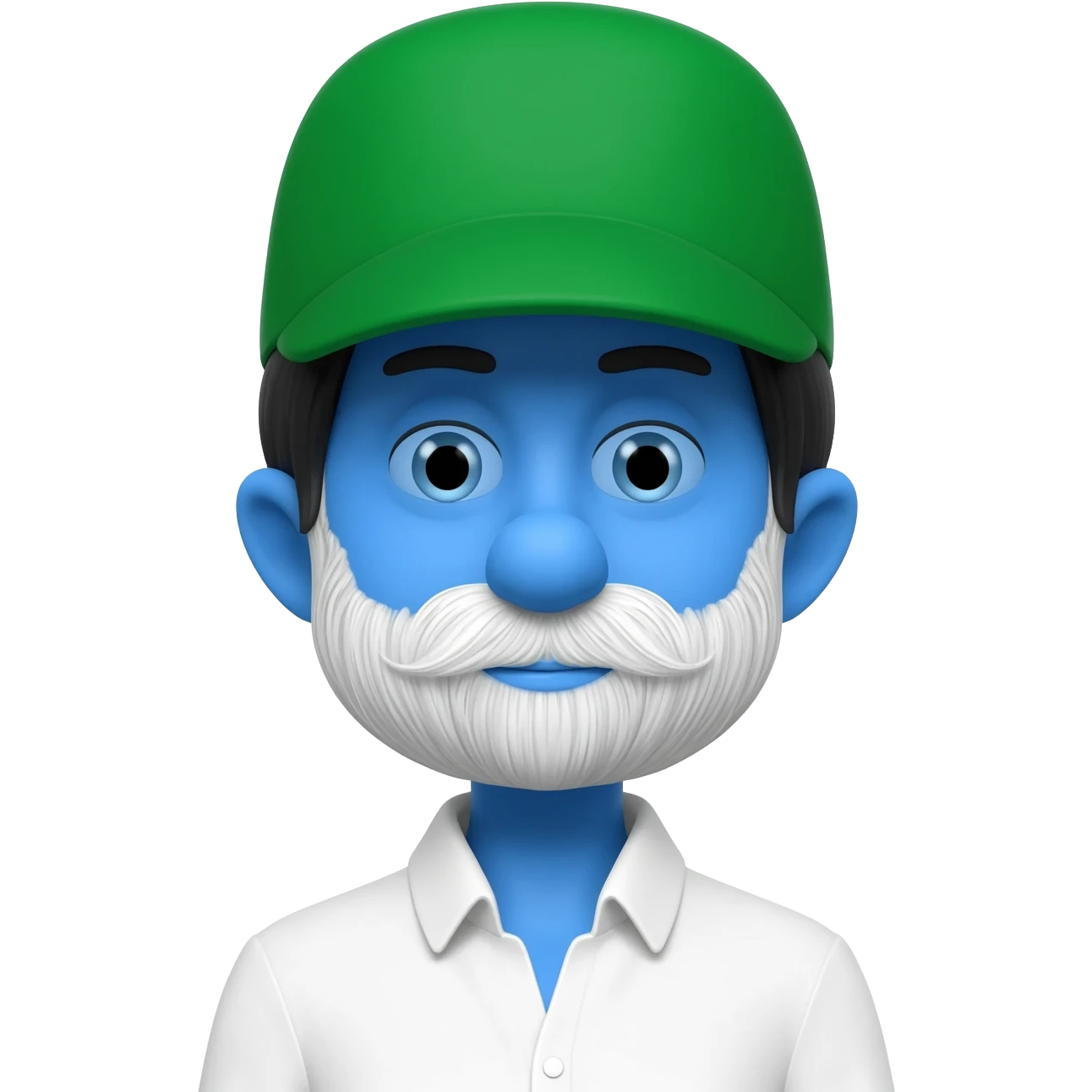 haz uno de una pitufa femenina que se vea que és pitufa igual que la pitufina en vez del color de pelo rubio negro emoji