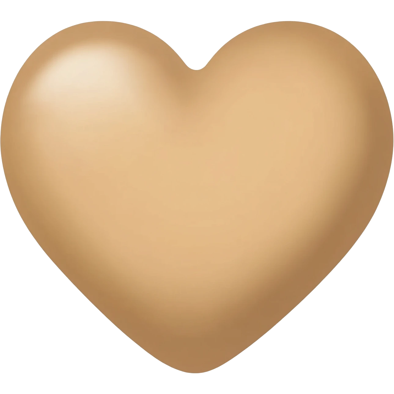 beige heart emoji
