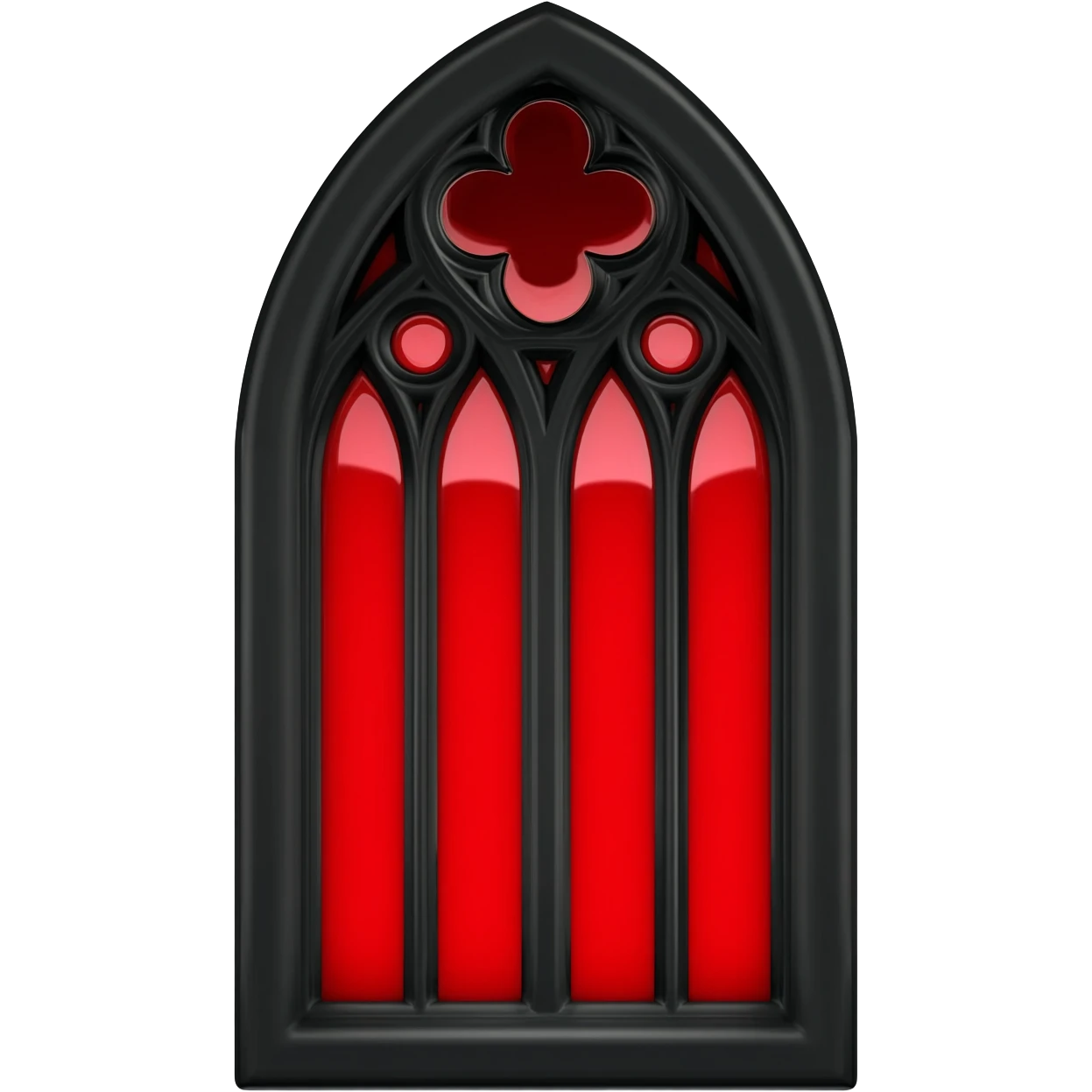 Black and red shiny gothic window emoji