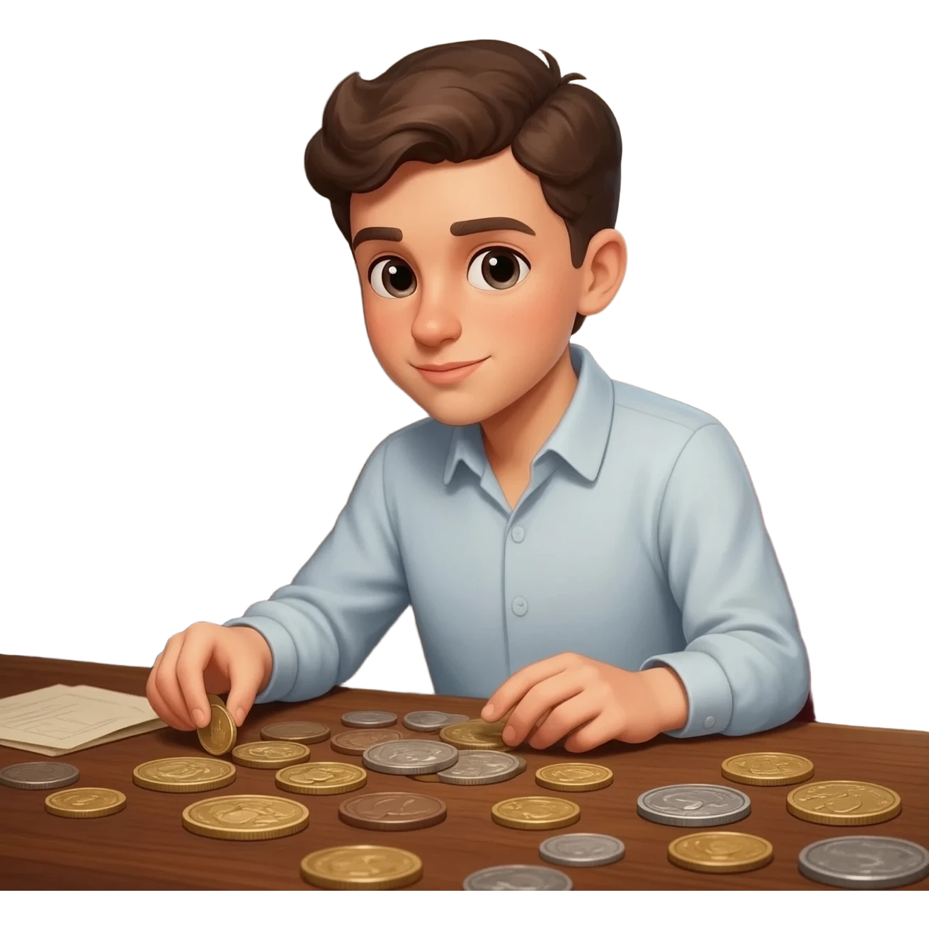  парень раскидвает раостно денгами, монетами  времена древнего иерумалима  emoji