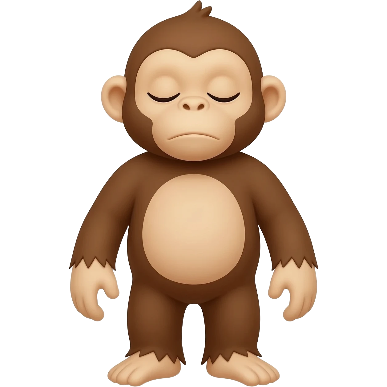 Monkey with eyes and mouth and ears closed emoji