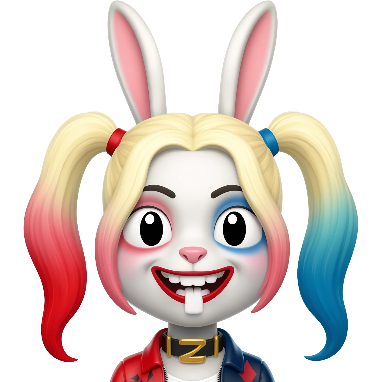 white bunny harley quinn emoji
