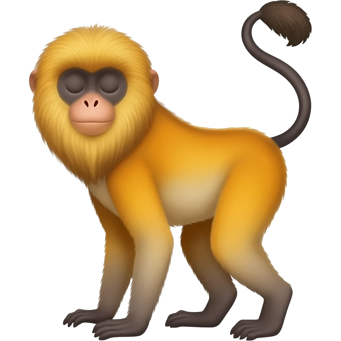 Lion tailed monkey emoji