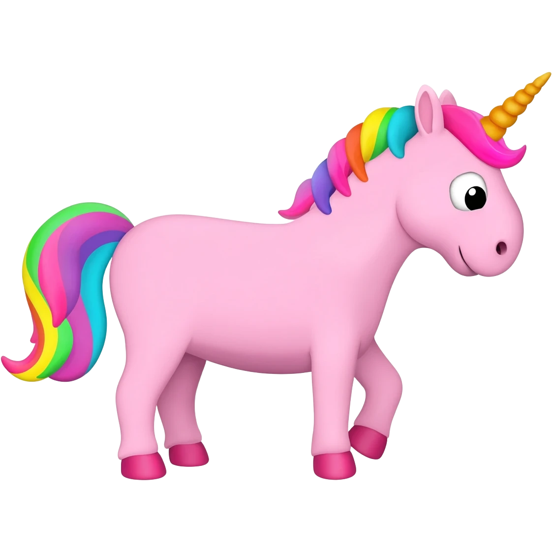 růžový jednorožec kakající duhu emoji