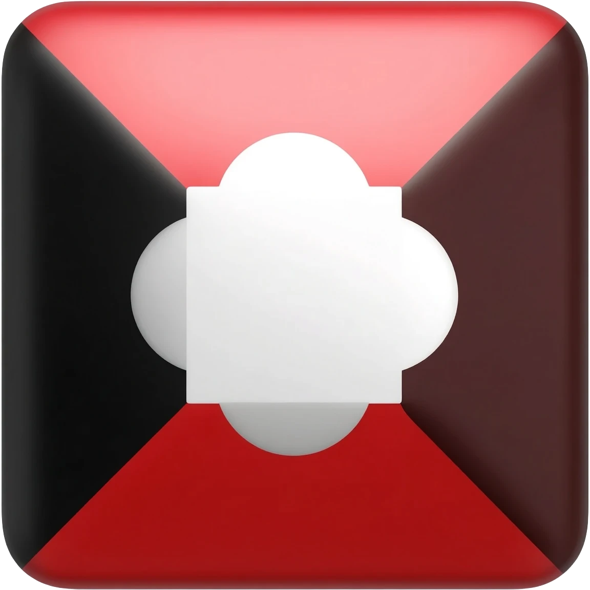 Red, White and Black Square emoji