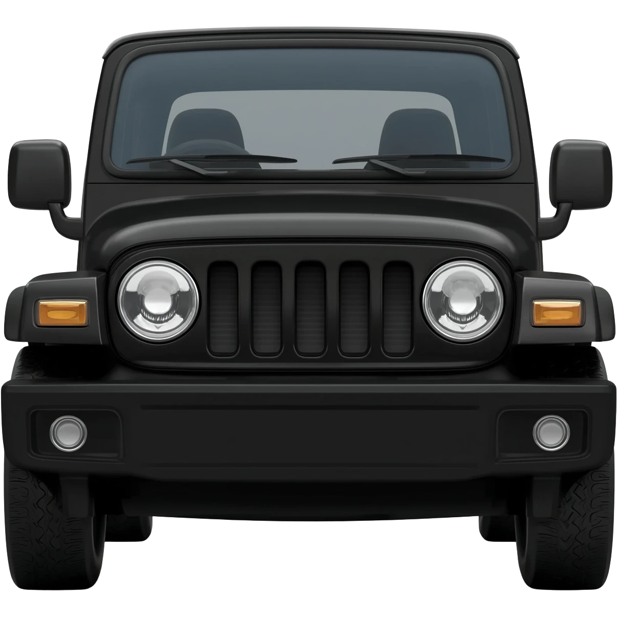 Mahindra Thar black colour emoji