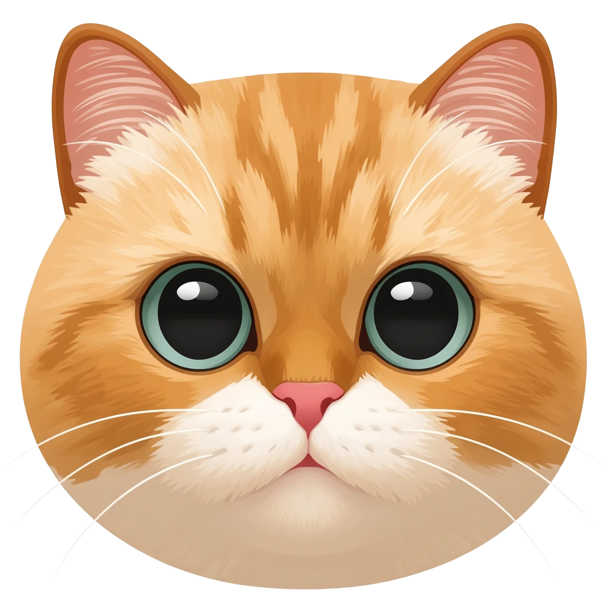 A Persian cat face emoji