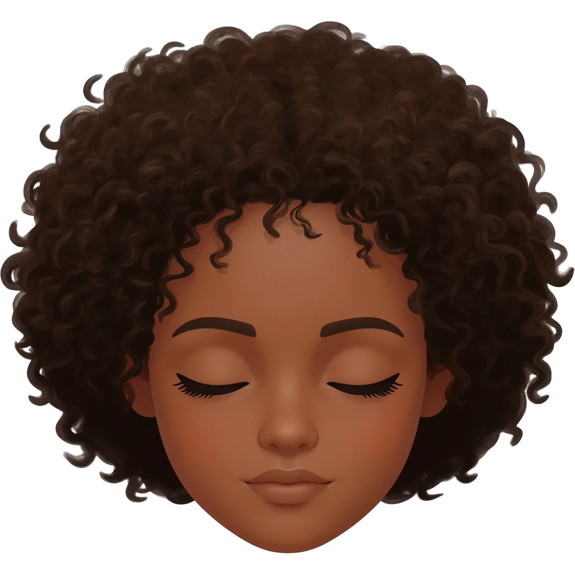 Chica negra  durmiendo emoji