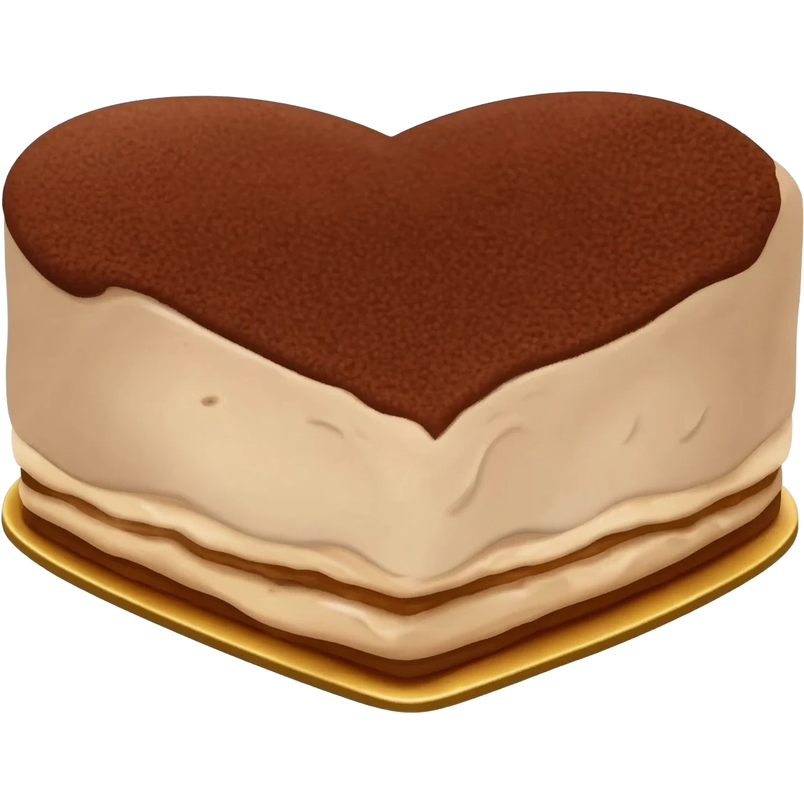 Tiramisù a forma di cuore emoji