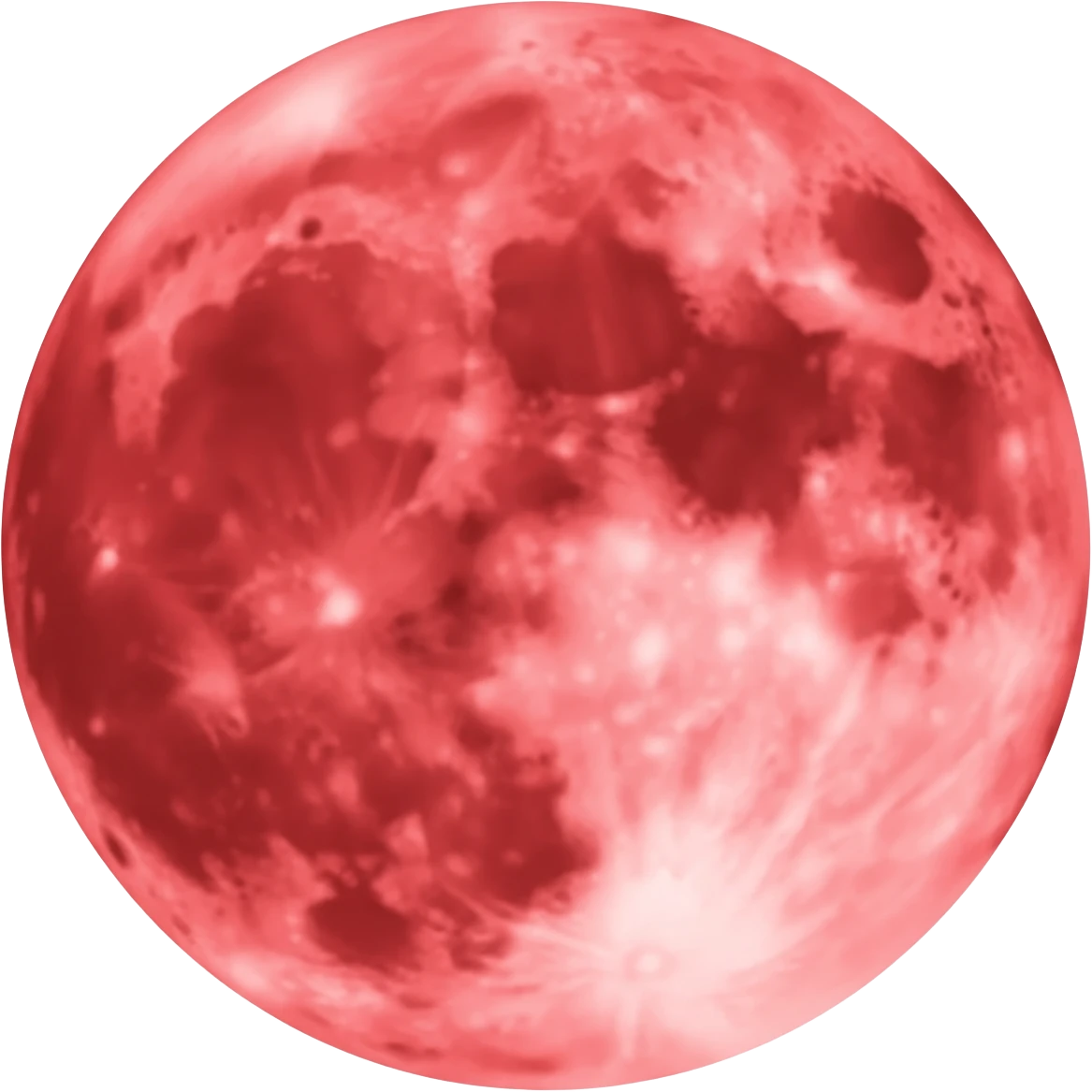 red calm and very beautiful moon emoji