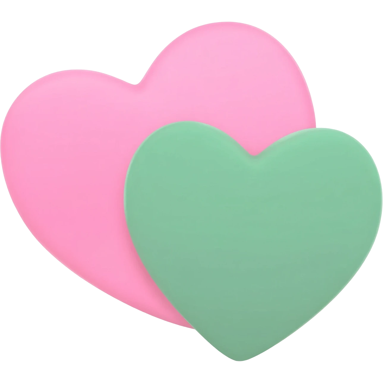 I want a baby pink heart as well as a sage green heart emoji