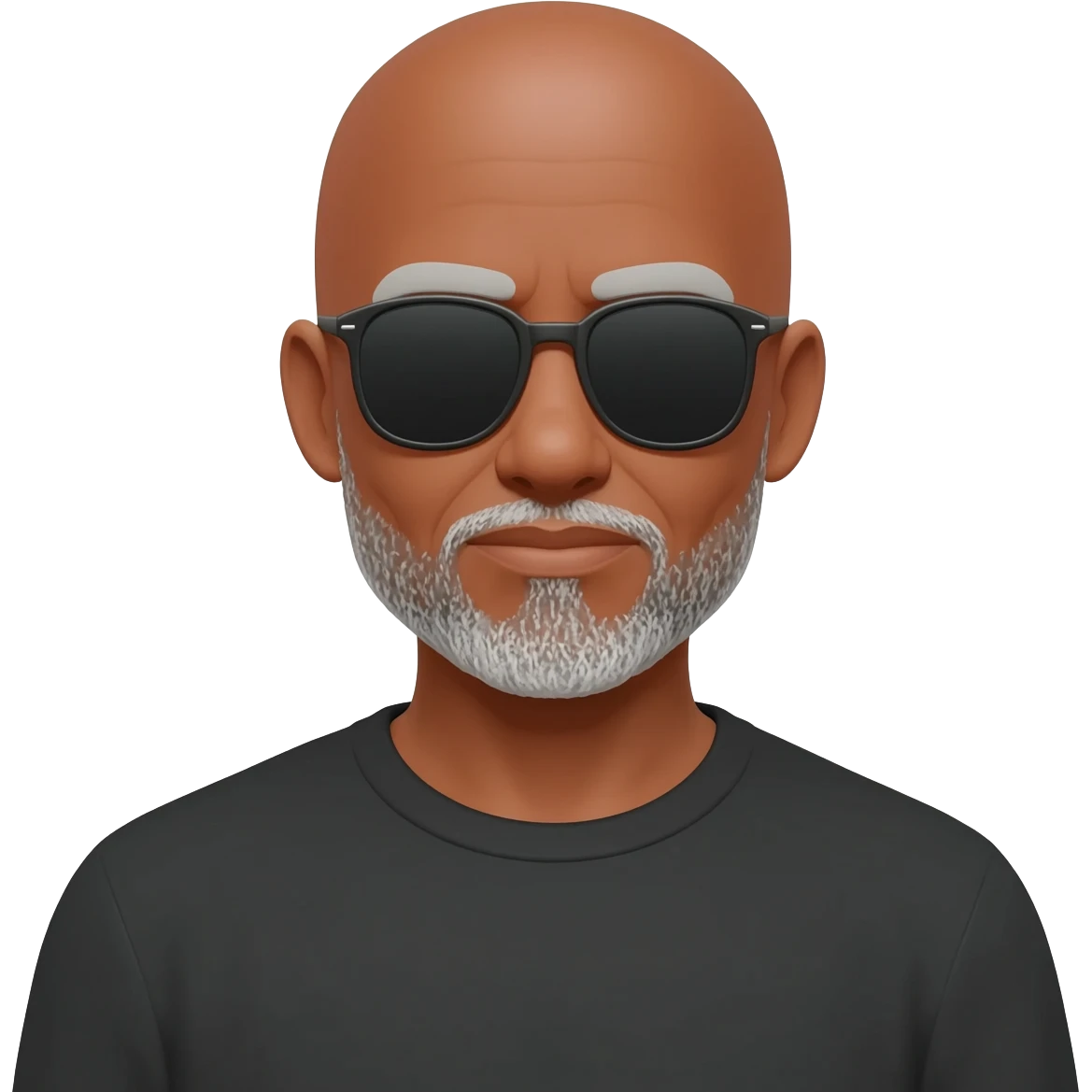 older black man bald with goatee and sunglasses emoji