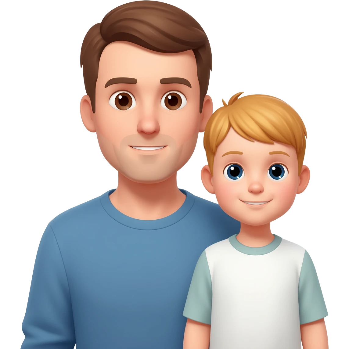 Y padre joven y su hijo de 2 años emoji