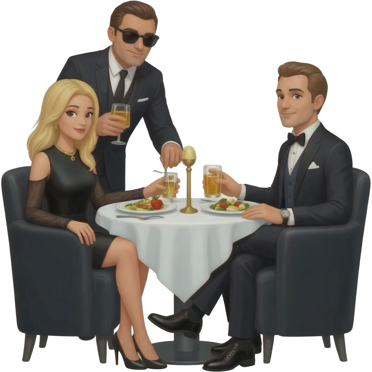 Going to dinner then a drink at Club X with a multi billionaire friend. emoji