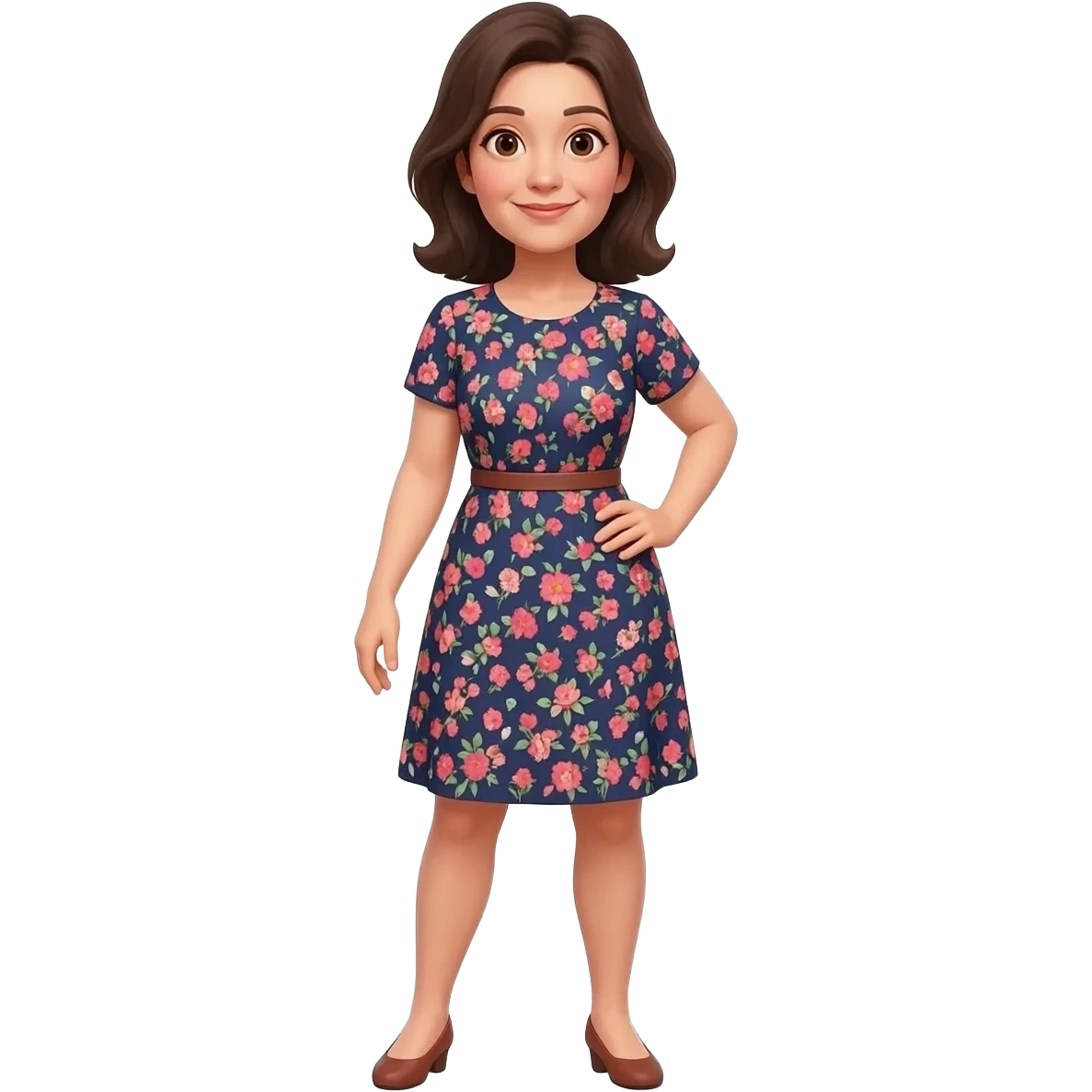 Mujer de 40 años, cuerpo completo. emoji