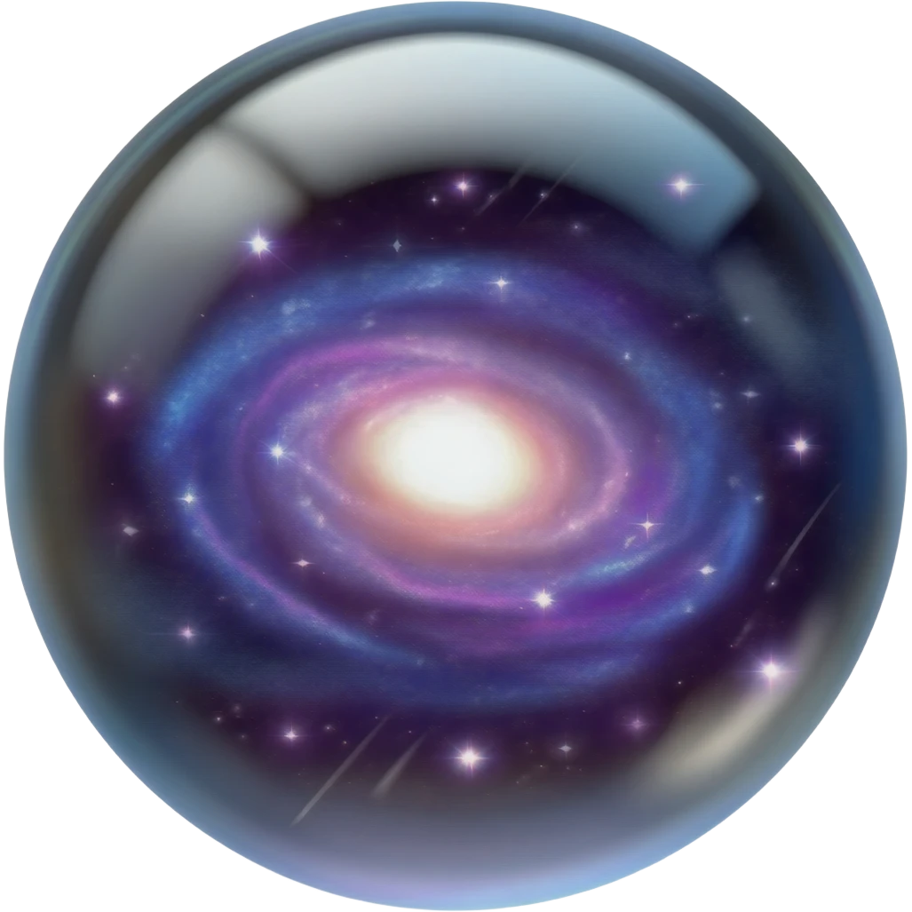 Crystal Ball  with small galaxy's inside emoji